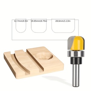 Guest Quality Roundover Cut Router Bits 1/4 In Shank Carbide Tipped Woodworking Tools 3 Pcs Set - Product Image 4