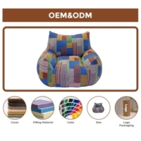 Fauteuil pouf moderne minimaliste en tissu VERNSSY, une place, compression sous vide, rembourrage en éponge haute densité, doux et moelleux