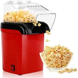 Mini máquina elétrica de popcorn, máquina portátil para uso caseiro sem óleo