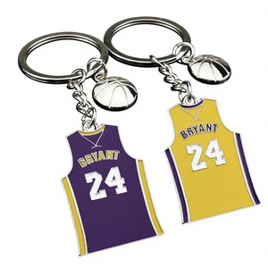 พวงกุญแจเสื้อผ้าสั่งทำพิเศษลาย <span class=keywords><strong>Kobe</strong></span> James พร้อมบริการสลักข้อความฟรี ของขวัญชิ้นเล็กสำหรับแฟนๆ - Product Image 1