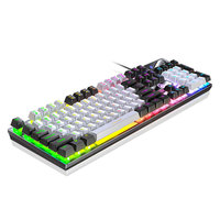Clavier mécanique filaire 104 touches Clavier de jeu portable USB pour ordinateur de bureau