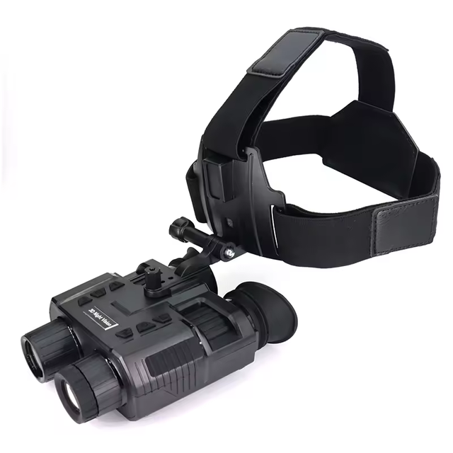 Good 4K 8X Zoom 3D Head Mounted Dual Screen 150m Night Time Vision Camera City House Security Wild Camera with Night Vision