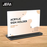 Support de Comptoir en Acrylique Transparent Durable pour Panneau, Présentoir de Table, Support de Prix, Affichage de Menu avec Surface Anti-Rayures