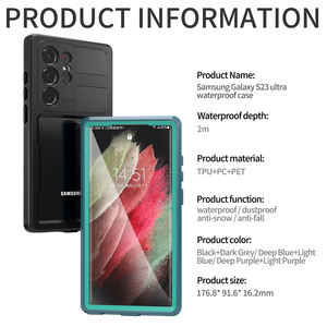 עבור <span class=keywords><strong>samsung</strong></span> עבור גלקסיה s23 אולטרה-פלפל עמיד למים שקית טלפון נייד מסך מגן shockpropp תיק ספורט shockproof - Product Image 4