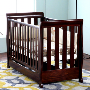 Cuna Moderna Ajustable de Madera Maciza para Recién Nacidos, Cuna Multifuncional con Diseño de Roble Blanco para Dormitorio y Uso Hospitalario - Product Image 2