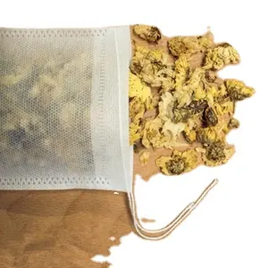 Bolsita de té personalizada al por mayor a granel con cuerdas de algodón, bolsitas de té de hojas sueltas