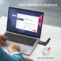 SYONG USB 3.0 WiFi Adaptörü Çift Bant 2.4G&5.8G, 1300Mbps Sürücüsüz Wi-Fi Dongle Kablosuz Ağ Adaptörü PC Dizüstü Bilgisayar Windows için