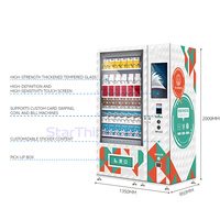 Distributeurs automatiques de boissons et de collations avec grand écran tactile, paiement par QR code, pièces et cartes de crédit – Idée commerciale pour les marques.