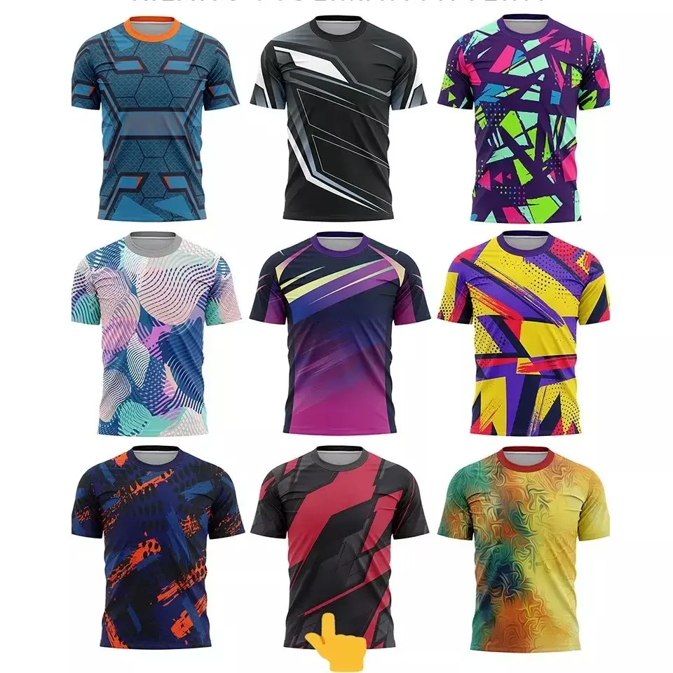 Custom Graphic Sublimation Printed T-Shirts Plus Size Quick Dry Gym Fit T-shirt Polyester Running Sports Sublimation T Shirts