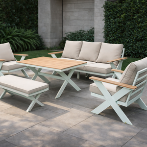 Conjunto de Sofás de Aluminio para Patio, Jardín o Balcón, con Cojines de Secado Rápido, Ideal para Exteriores - Product Image 1