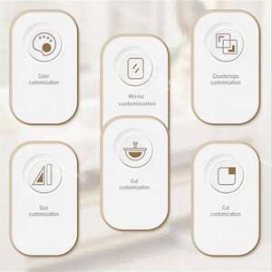 Cbmart עיצוב חדש עץ עץ לבוד כיור אמבטיה קטנה עמיד למים לשטוף ארון - Product Image 6