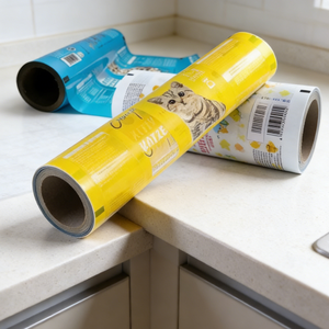 Rotolo di Pellicola Laminata Flessibile in Cera d'Api Riutilizzabile con Stampa Personalizzata per Imballaggio Alimentare di Cibo per Cani e Gatti - Product Image 1