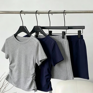 <span class=keywords><strong>Abbigliamento</strong></span> <span class=keywords><strong>donna</strong></span> all'<span class=keywords><strong>ingrosso</strong></span> gonna a matita a vita alta e t-shirt a manica corta con ricamo a farfalla con fiocco per l'estate Set <span class=keywords><strong>di</strong></span> due pezzi - Product Image 2