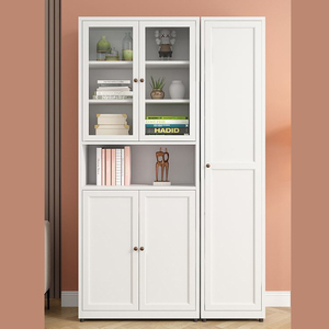 Porta in vetro acciaio libreria armadietto di stoccaggio <span class=keywords><strong>terra</strong></span> prevenzione polvere ripiano di esposizione adatto per la camera <span class=keywords><strong>da</strong></span> letto dei bambini a casa - Product Image 3