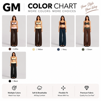 Ensemble de sport pour femmes GM, vêtements de yoga, haut de sport, pantalon large, tenue de sport pour la salle de sport, vêtements de fitness, ensemble extensible à séchage rapide, deux pièces