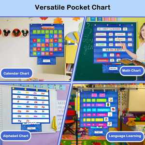 Organizador de Bolsillo Estándar para el Aula y Educación en Casa, con 7 Tiras Transparentes para Frases, Soporte para Tarjetas de Palabras Visuales, Suministros para Oficina y Escuela - Product Image 6