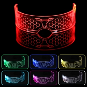 <span class=keywords><strong>Gafas</strong></span> Cyberpunk brillantes <span class=keywords><strong>de</strong></span> siete colores fiesta creativa ciencia ficción diseño <span class=keywords><strong>de</strong></span> panal polarizado para festivales <span class=keywords><strong>de</strong></span> música al por mayor - Product Image 1