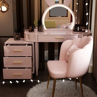2024 chambre principale coiffeuse LED moderne Simple luxe verre maquillage bureau intelligent Internet célébrité intégré poitrine tiroirs