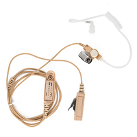 Walkie Talkie Gp328 6 Pin Earphone Woki Toki Headphone Headset Spring Tube Ear Earpiece untuk Motorola GP338 GP340 HT1250LS MTX960