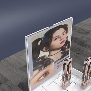 Rechi tùy chỉnh phụ nữ tươi bán buôn phổ lỗ vuông hiển thị sản phẩm Acrylic liên hệ với ống kính hiển thị hiển thị mỹ phẩm đứng - Product Image 6