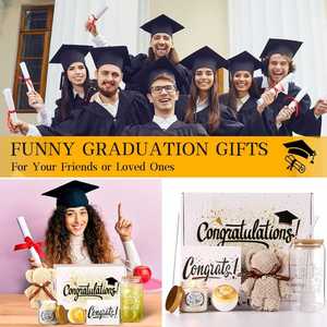 Canasta de Regalo de Graduación Original para Graduados, Estudiantes y Amigos, Regalo Divertido de Felicitación para la Escuela Secundaria y la Universidad, para Mujeres y Hombres - Product Image 5