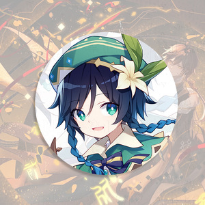 Todos los diseños Genshin Impact Figura Dibujos animados <span class=keywords><strong>Hu</strong></span> <span class=keywords><strong>Tao</strong></span> Wendi Zhongli Anime Solapa Pin Botón Insignia - Product Image 4