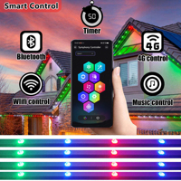Twinklight Pixel LED Lumières De Noël Coloré Maison Avant-toit Lampe Décorative LP68 Étanche Permanent Soffite Lumière pour Les Vacances