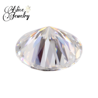 Belle pierre de moissanite en vrac, couleur D, taille fleur de prunier ronde, cabochon étoile magique à cent facettes, pierre centrale en moissanite