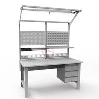 Banc de travail ESD antistatique robuste et durable pour le stockage d'outils