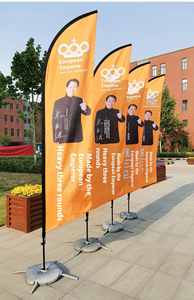 Bandera de plumas de doble cara para actividades al aire libre, bandera publicitaria resistente al viento 4S con mástil, bandera de cuchillo colorida para uso en tiendas y carreteras - Product Image 6