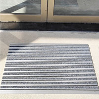 Vente chaude facile à installer tapis d'entrée en aluminium antidérapant tapis de porte tufté en caoutchouc lavable pour bâtiment de bureau à domicile fabriqué en Chine
