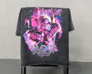 T-shirt da uomo casual traspirante a maniche corte, lunghezza lunga, stampa serigrafica, 100% cotone, nero, vestibilità ampia - Produttore <span class=keywords><strong>di</strong></span> abbigliamento - Product Image 6