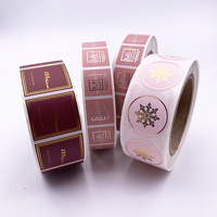 Étiquettes rondes personnalisées avec lamination brillante, rouleau d'autocollants adhésifs pour marque privée, logos imprimés de qualité supérieure pour l'emballage