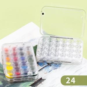 Bview Art <span class=keywords><strong>Palette</strong></span> d'<span class=keywords><strong>aquarelle</strong></span> portable 24 grilles <span class=keywords><strong>Mini</strong></span> plateau de mélange de peinture acrylique de voyage Boîte à palettes en plastique magnétique - Product Image 6
