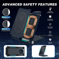 Chargeur sans fil Smart Phone design léger Station de charge: 3 en 1 Chargeur Stand Multiple Devices for Phone watch