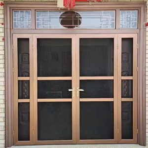 <b>Folding</b> <b>Screen</b> Door Stainless Steel Netting Easy Install Modern Design Entry Insect Resistant - Product Image 4