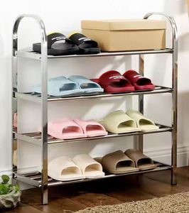 Étagère à chaussures en métal à 4 niveaux, organisateur de rangement en acier pour entrée et placard - Product Image 2