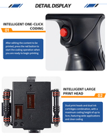 50Mm Drukgrootte Handheld Inkjet Printer Pistool Box Zakken Datum Nummer Foto Logo Tekst Inkjet Machine