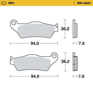 Moto Master สำหรับ KTM SX 144 08ด้านหน้า Nitro Pads สภาพใหม่ - Product Image 1