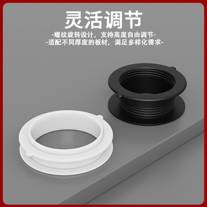 Plastic Drain Outlet Sealing <b>Ring</b> Clip <b>Plate</b> Vent Hole Cover Rubber Connector 83mm Circle Compression Easy Installation - Product Image 3