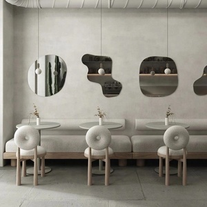 Gương Vát Cạnh Kính Gắn Tường Hình Bầu Dục Trang Trí Phòng Khách Phòng Ngủ Gia Đình Không Đều Lớn - Product Image 2