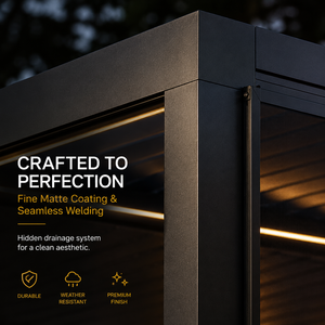 Pergola en aluminium DIY pour <span class=keywords><strong>jardin</strong></span>, <span class=keywords><strong>terrasse</strong></span> motorisée, toit ouvrant, imperméable, avec stores latéraux - Product Image 4