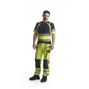 BLAKLADER - 342110308833L T-shirt Bleu Marine/Jaune haute visibilité-EAN 7330509620946 HI-VIS WORKWEAR - Product Image 5