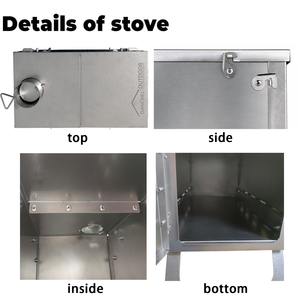DANCHEL OUTDOOR T6 Backpacking <strong>Titanium</strong> Tent <strong>Stove</strong> Portable <strong>Camping</strong> Wood Burning <strong>Stove</strong> Outdoor Barbecue Heating <strong>Stove</strong> - Product Image 5