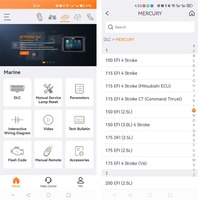 OBDSTAR IScan pour tablette de diagnostic marine MERCURY avec fonctions spéciales, prise en charge G3/ DFI 2/ Optimax/ Seapro/ Verado/ 40HP-300HP