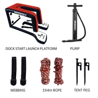 Plateforme de départ pour hydrofoil, saut assisté par hydrofoil, lanceur à pompe, planche, support non motorisé