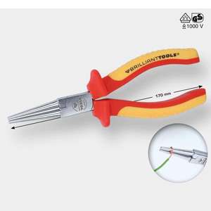 BRILLIANT TOOLS - BT068015 VDE round <b>plier</b> 170 mm - EAN 4042146870563 1000V INSULATED <b>PLIERS</b> AND CUTTERS INSULATED <b>PLIERS</b> - Product Image 2