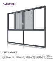 Ventanas Corredizas de Vidrio Templado para Restaurante, Diseño Moderno Canadiense, Personalizadas, de Doble Acristalamiento, con Marco de Aleación de Aluminio