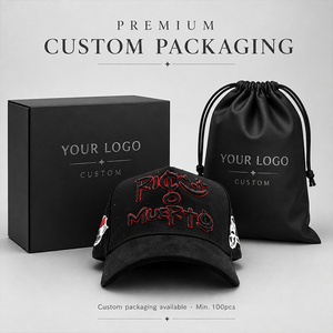 Cappello da Baseball Personalizzato con Strass, Fodera in Raso, 5 Pannelli, Ricamo 3D, Logo Personalizzato, Cappellini in Camoscio, Gorras Xcap Viacrucis, Cappello Nero - Product Image 3