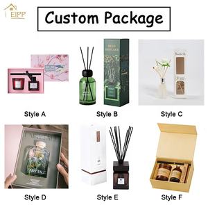 Lujo 50ml 100ml 150ml <span class=keywords><strong>200ml</strong></span> Vidrio Cuadrado redondo Sin llama Flor seca Aromaterapia Reed Difusor Botellas de vidrio con palo - Product Image 6